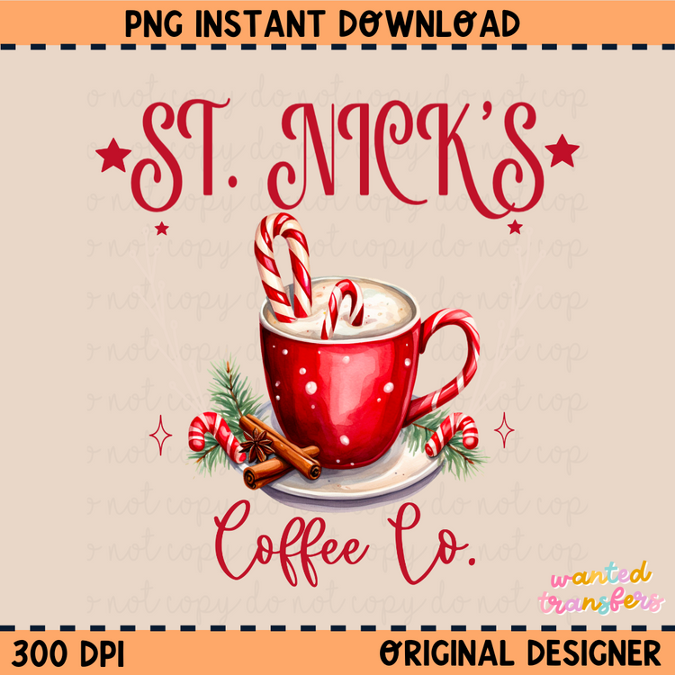 St. Nick's Coffee Co.  PNG Digital Download