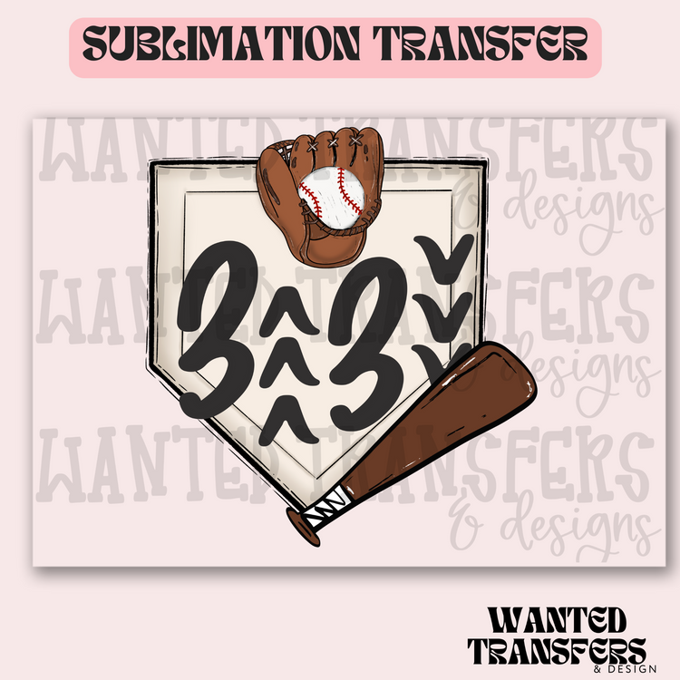 3 Up 3 Down Exclusive Sublimation Transfer