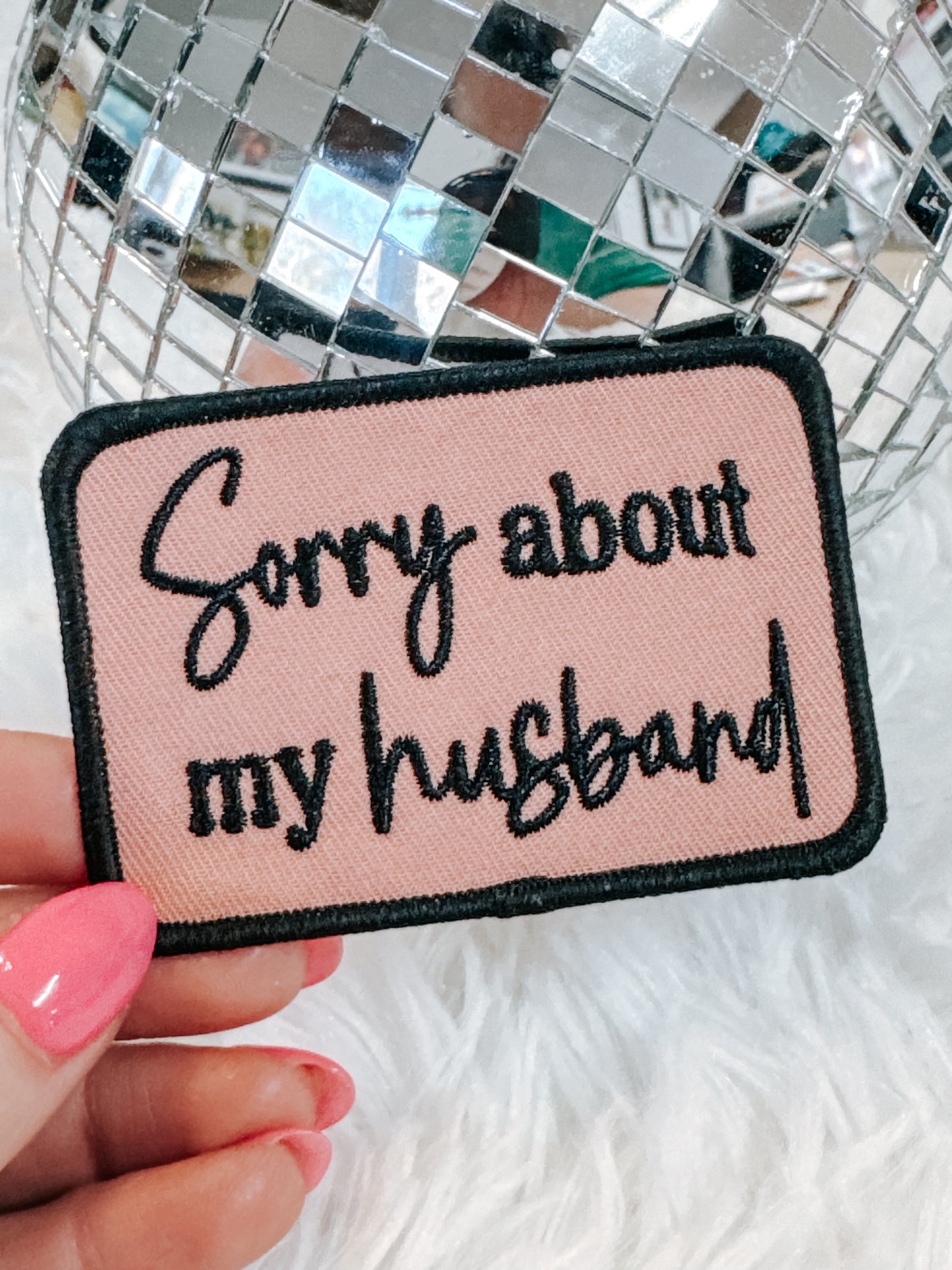 Sorry About my Husband Hat/Pocket Patch