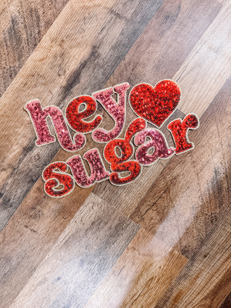 Hey Sugar Sequin Chenille Patch