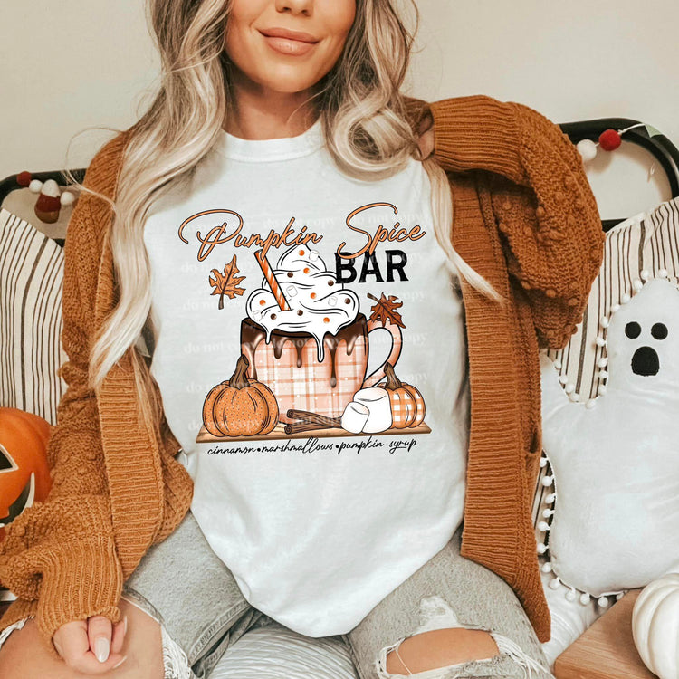 Pumpkin Spice Bar Fall DTF Transfer