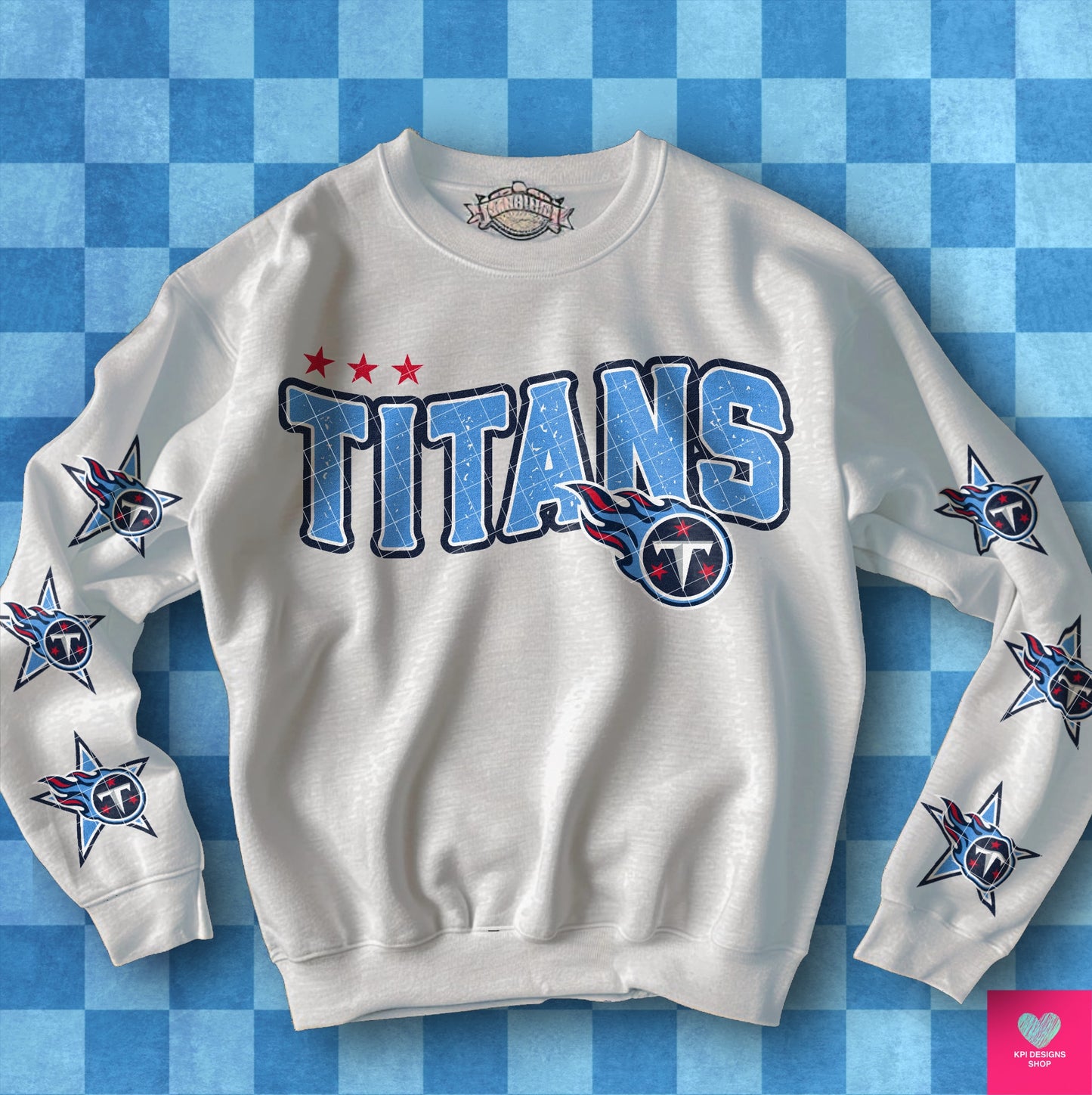 Titans Distressed DTF Transfer (BOTH SLEEVE + FRONT)