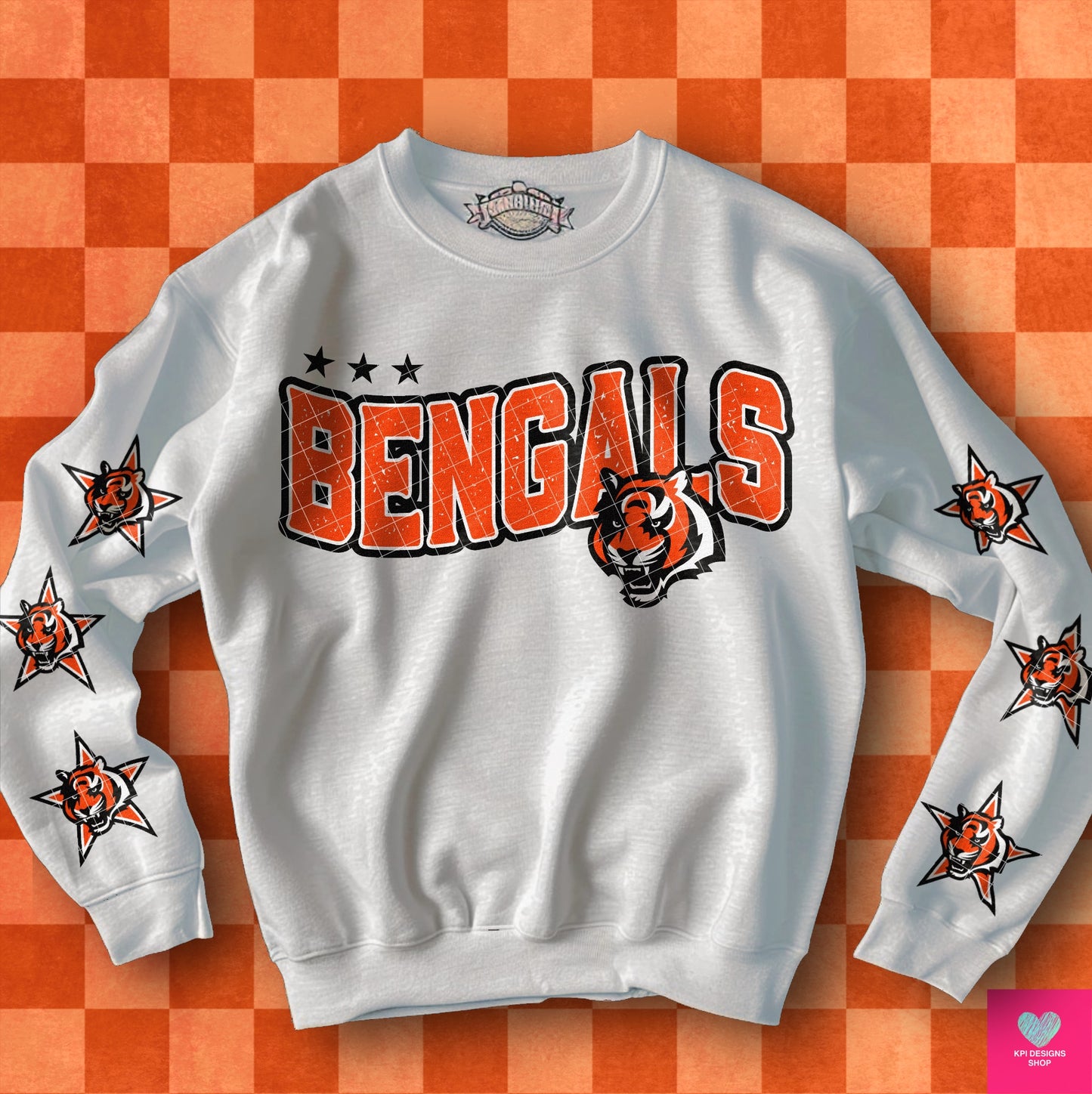 Bengals Distressed DTF Transfer (BOTH SLEEVE + FRONT)