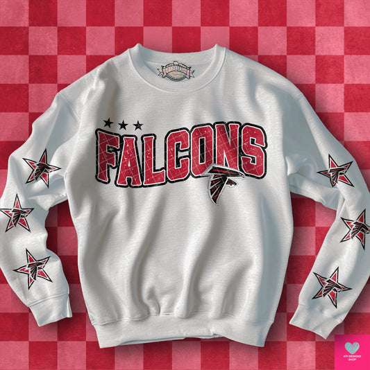 Falcons Distressed DTF Transfer (BOTH SLEEVE + FRONT)