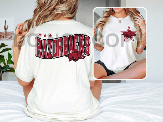 Razorbacks DTF Transfer (INCLUDES FRONT + POCKET)