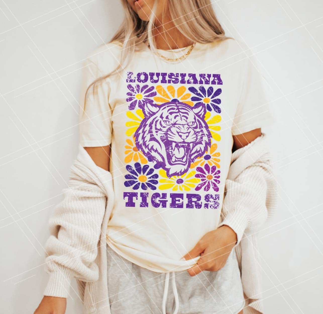 LSU Floral DTF Transfer