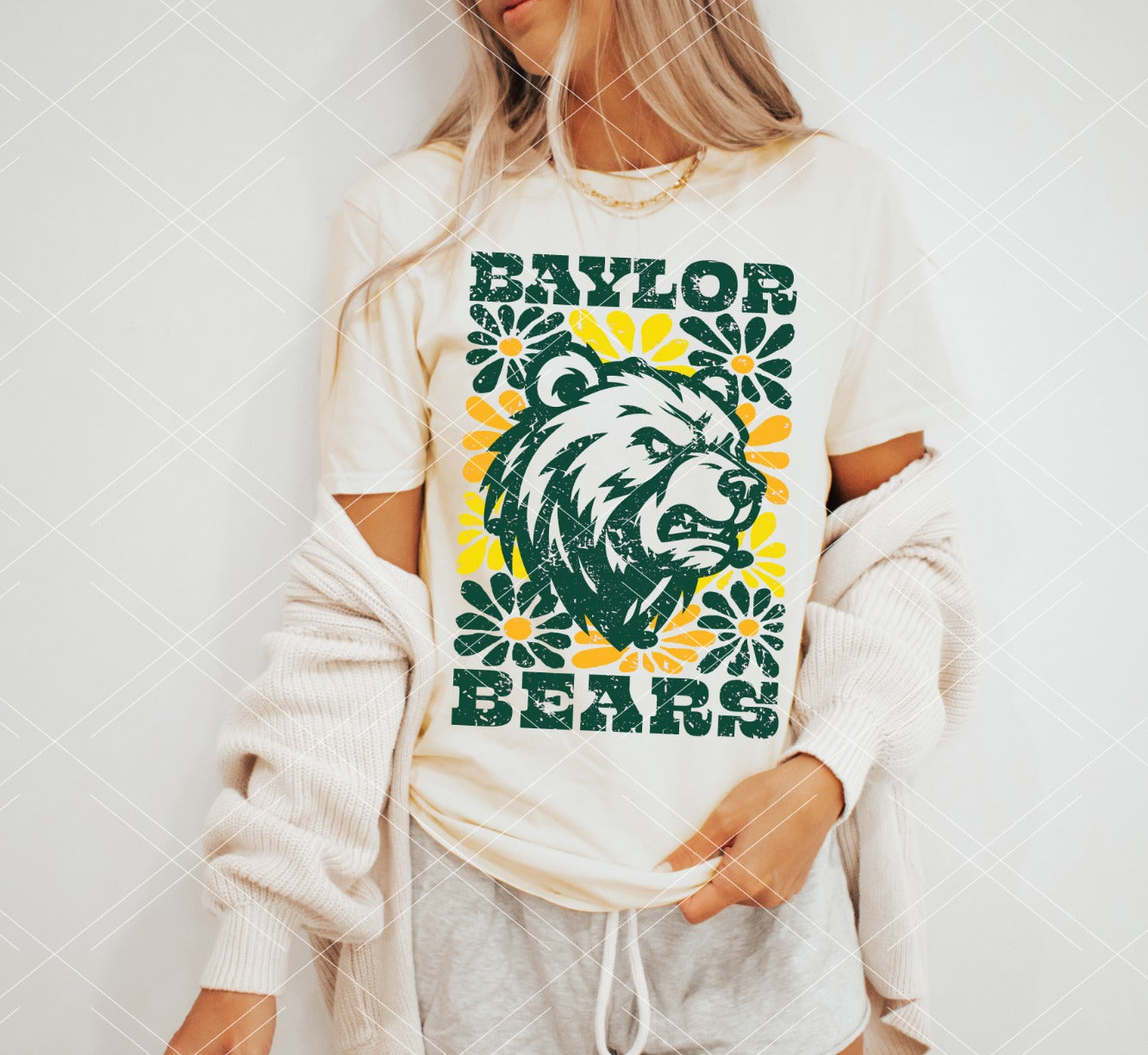 Baylor Groovy Floral DTF Transfer