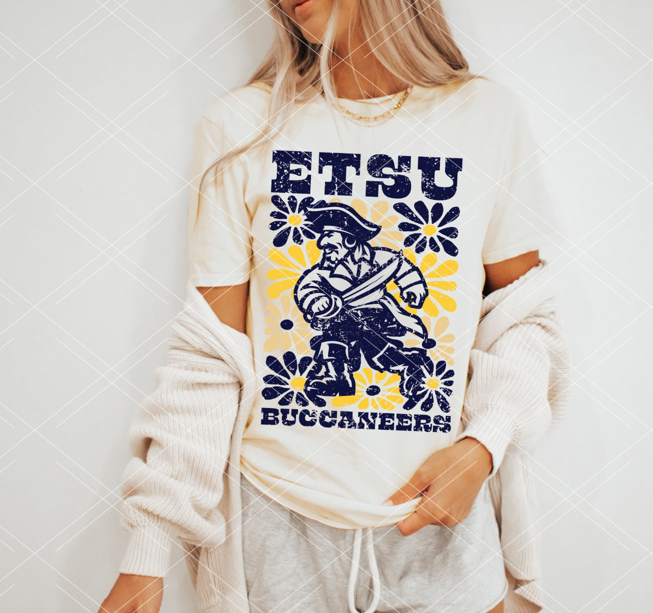 ETSU Groovy Floral DTF Transfer