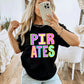 Neon Faux Sequin Pirates School Spirit DTF Transfer