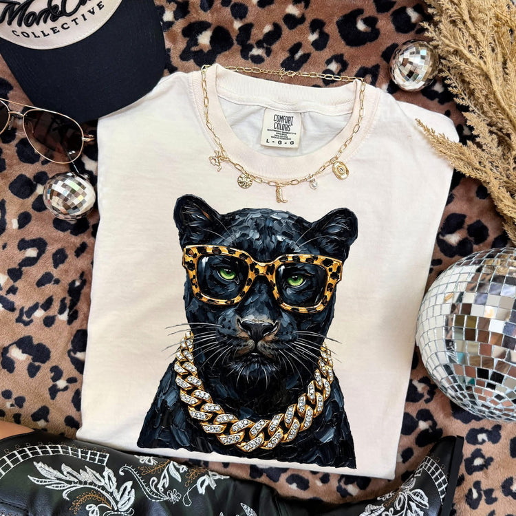 Preppy Panther Mascot DTF Transfer