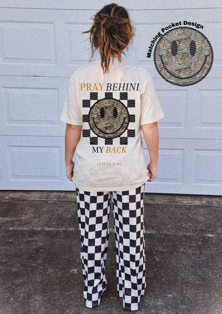 Pray Behind my Back Camo Faith DTF Transfer