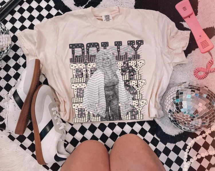 Dotted Dolly Repeated DTF Transfer
