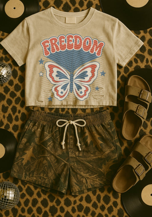 Freedom Butterfly DTF Transfer