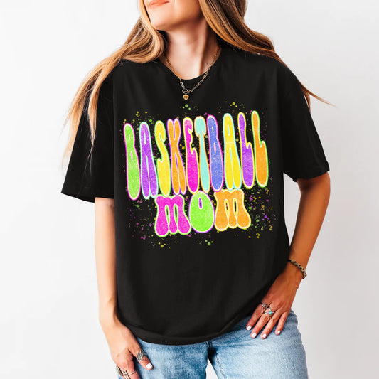Neon Basketball Mom DTF Transfer