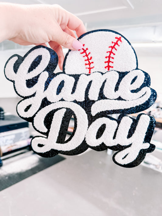 Game Day Baseball Chenille Patch