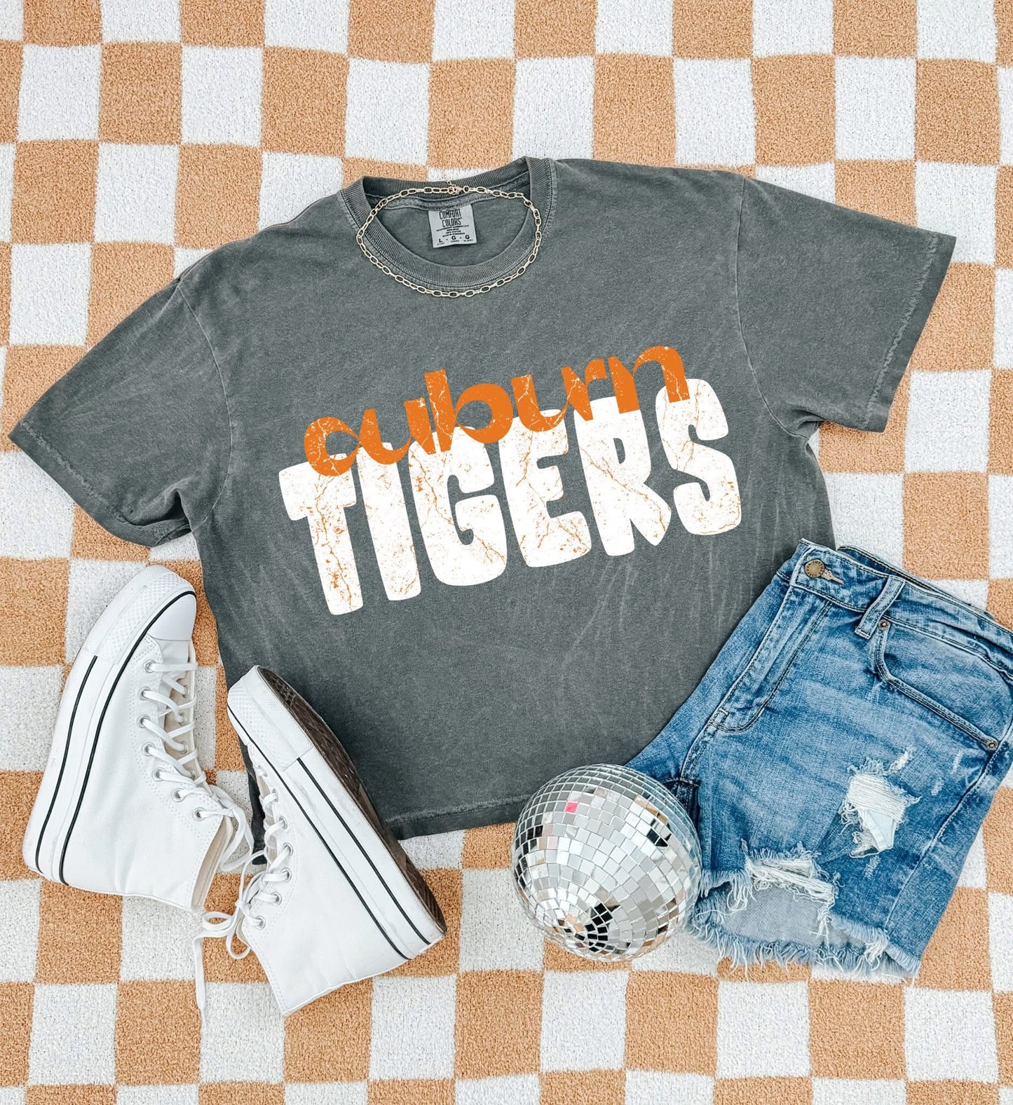 Crackle Auburn DTF Transfer