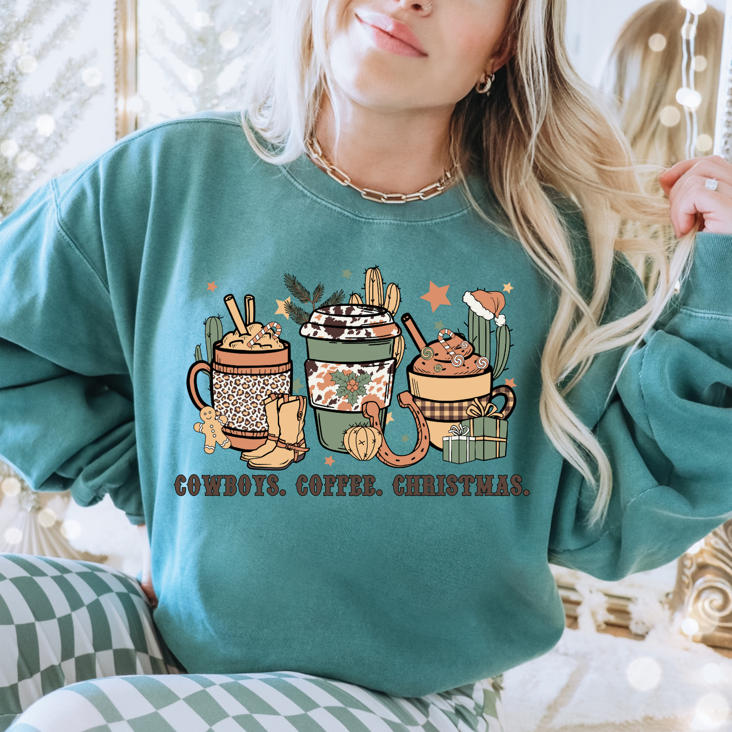 Cowboys Coffee Christmas DTF Transfer