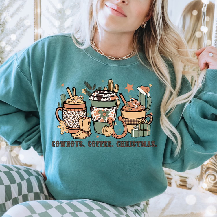Cowboys Coffee Christmas DTF Transfer