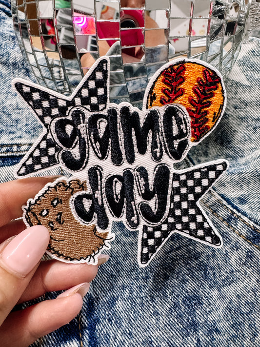 Oversized Softball Game Day Hat/Pocket Patch