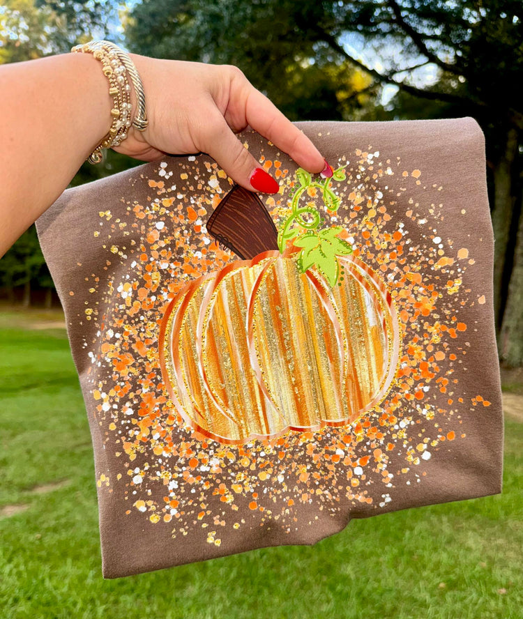 Brushstroke Fall Pumpkin DTF Transfer