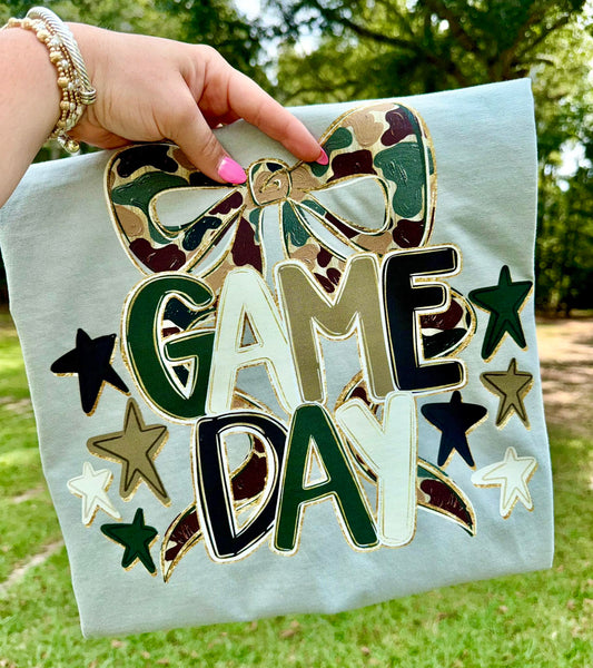 Game Day Camo Coquette DTF Transfer
