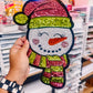 Snowman Christmas Sequin Patch (Adult Size)