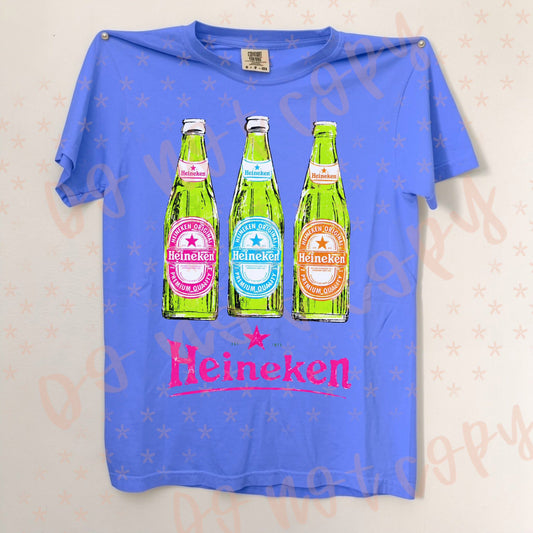Neon Heineken DTF Transfer