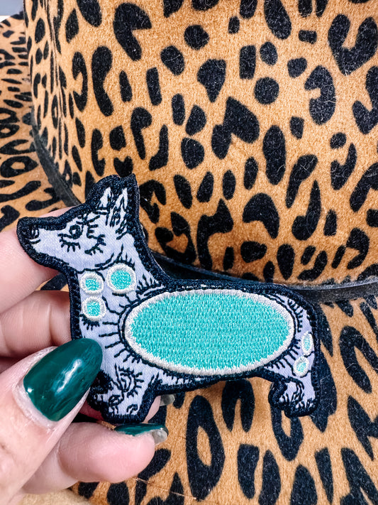 Western Corgi  Hat/Pocket Patch