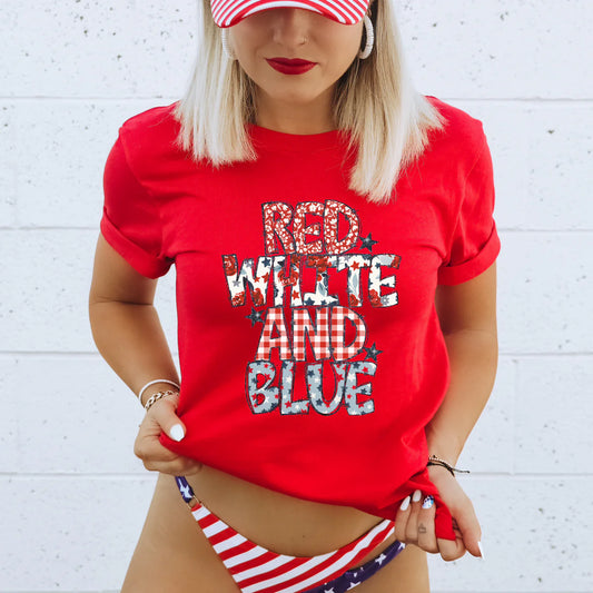 Red White And Blue DTF Transfer