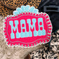 Hot Pink and Teal Western Mama Chenille Patch