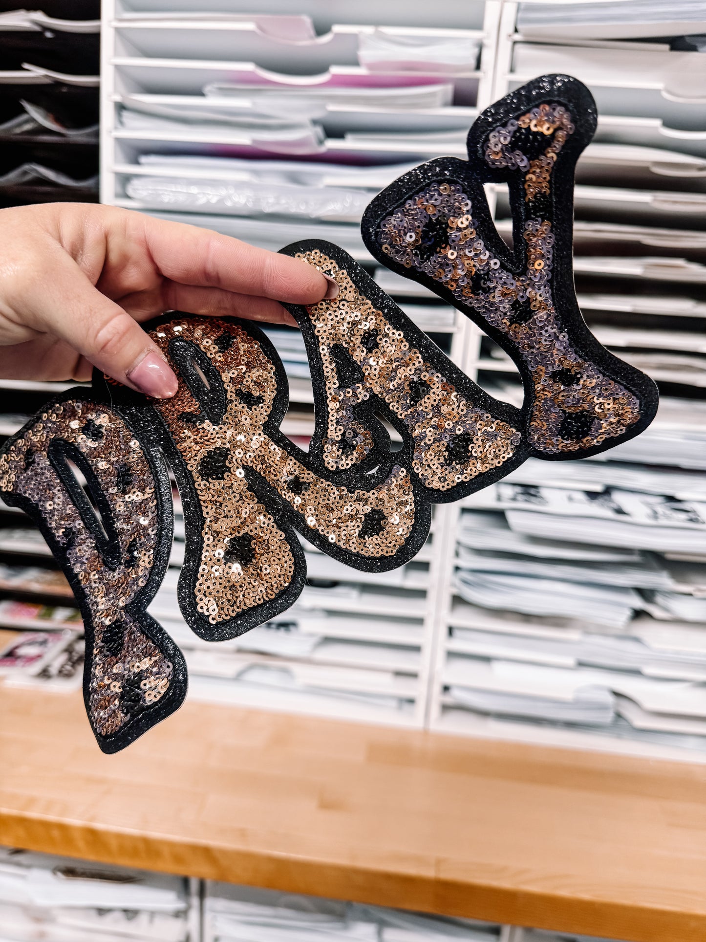 Pray Leopard Sequin Patch