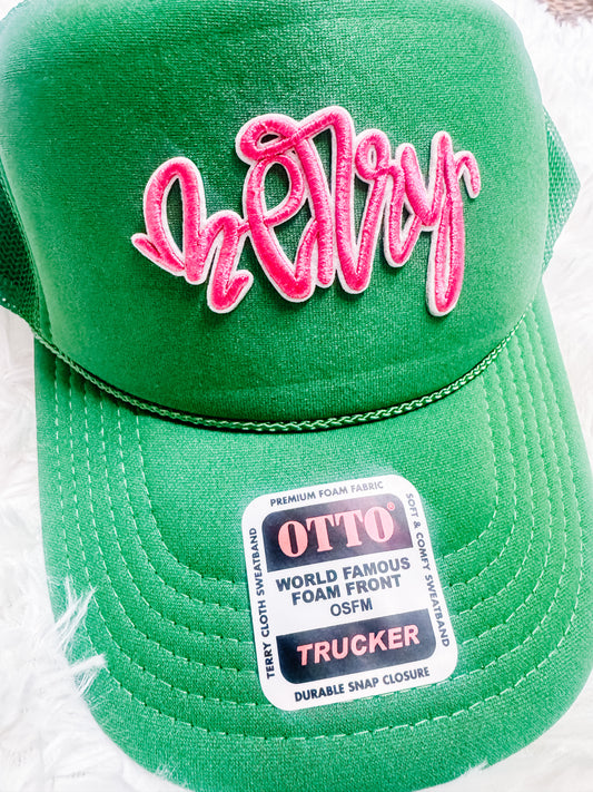 Pink Merry 3D Embroidered Hat/Pocket Patch
