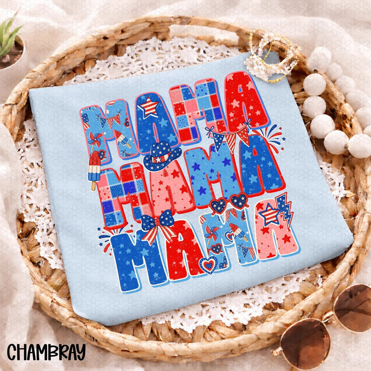USA Mama Doodle 4th of July DTF Transfer
