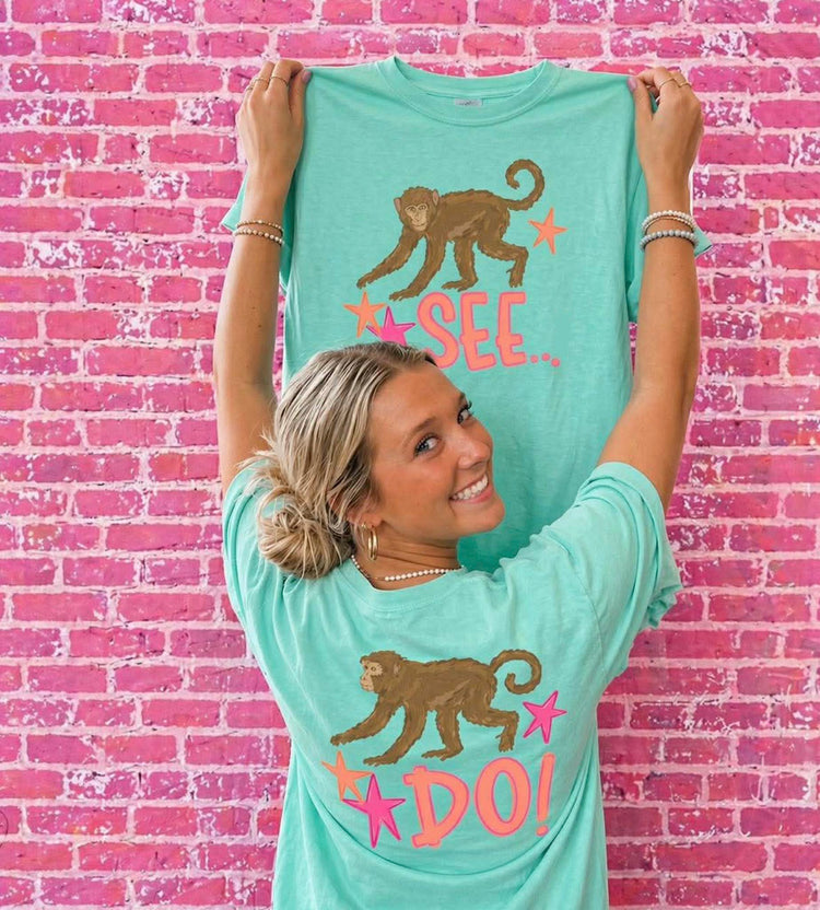 Monkey See, Monkey Do Trendy Summer DTF Transfer