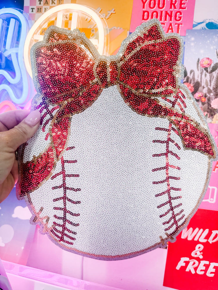 Baseball Coquette Sequin Patch (Adult Size)