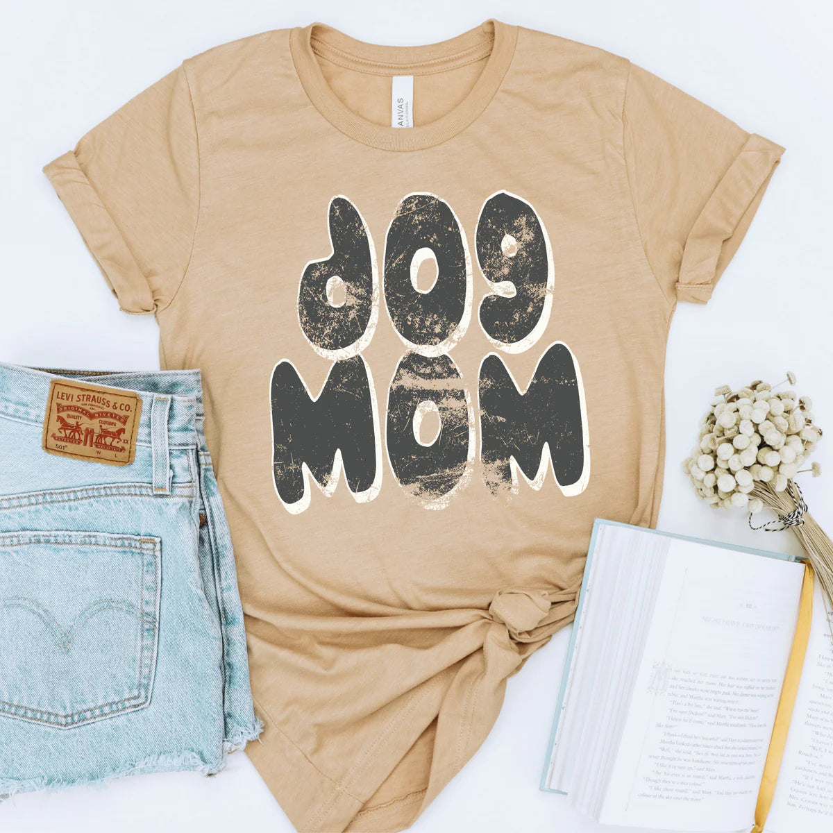 Dog Mom Retro Distressed DTF Transfer