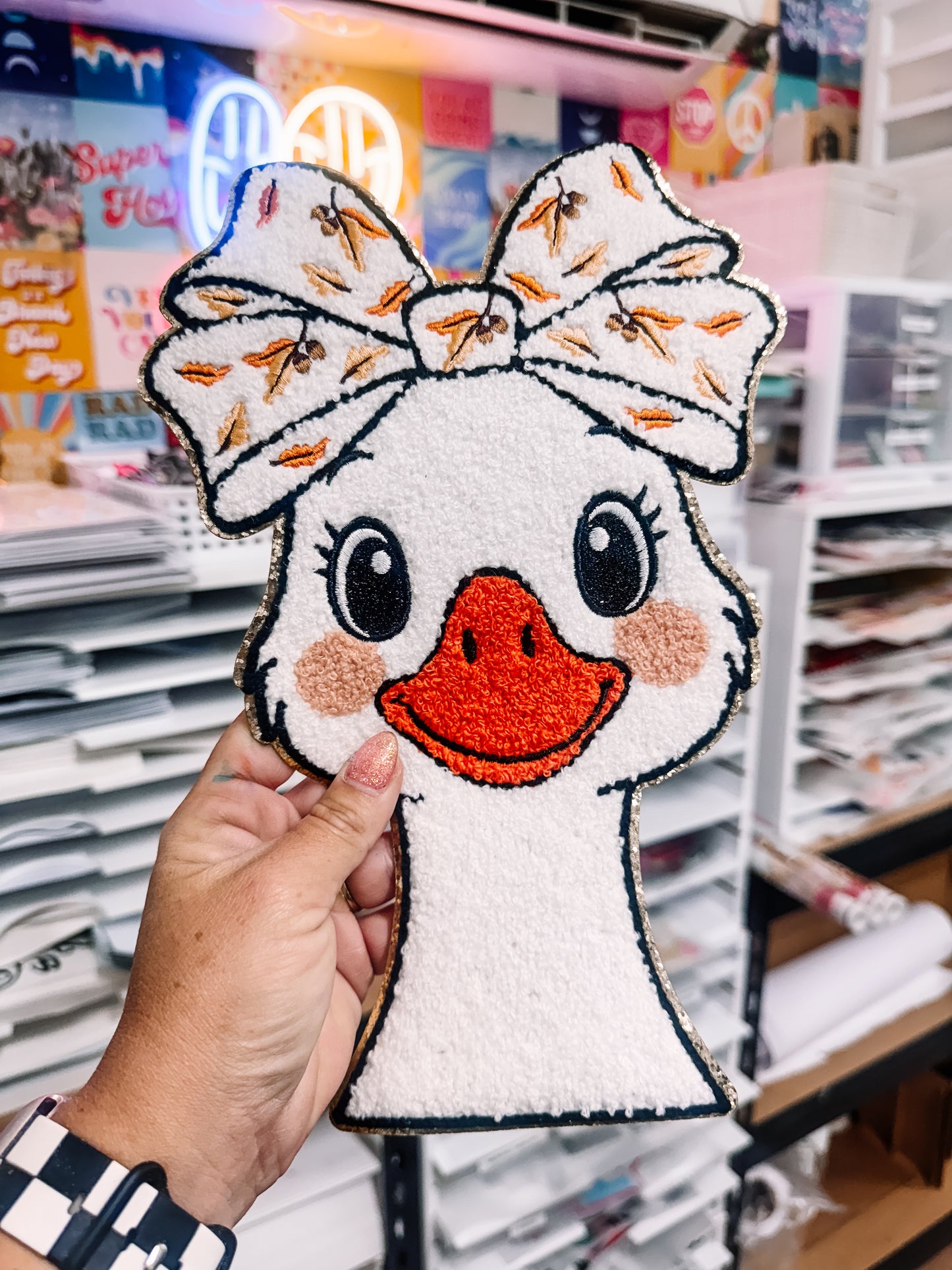 Fall Goose Chenille Patch (Adult Size)