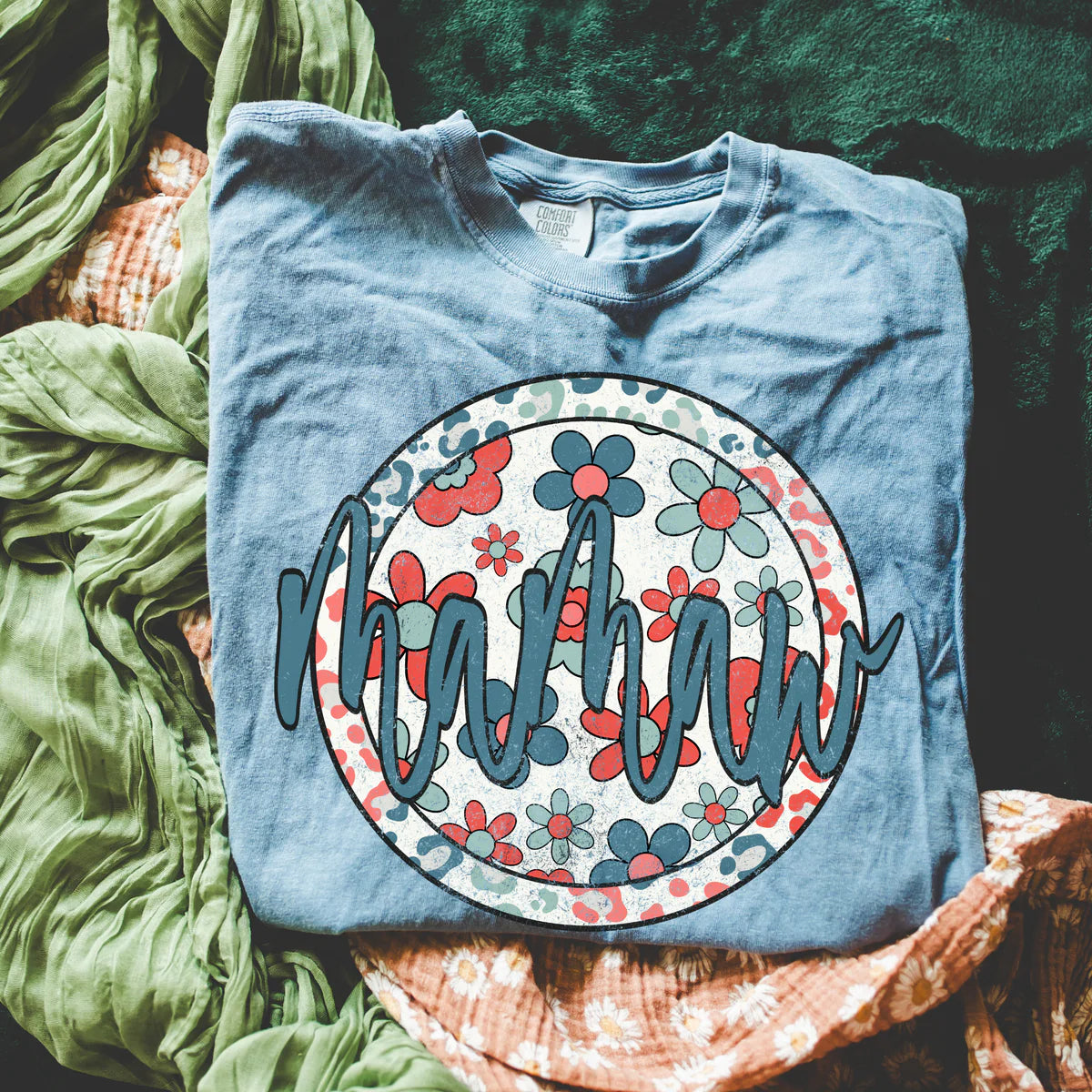 Mamaw Patriotic Floral DTF Transfer