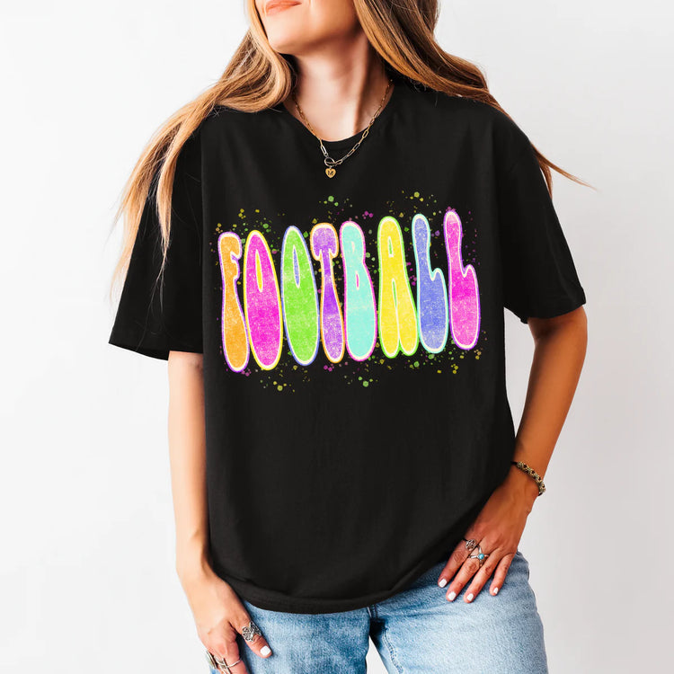 Neon Football DTF Transfer