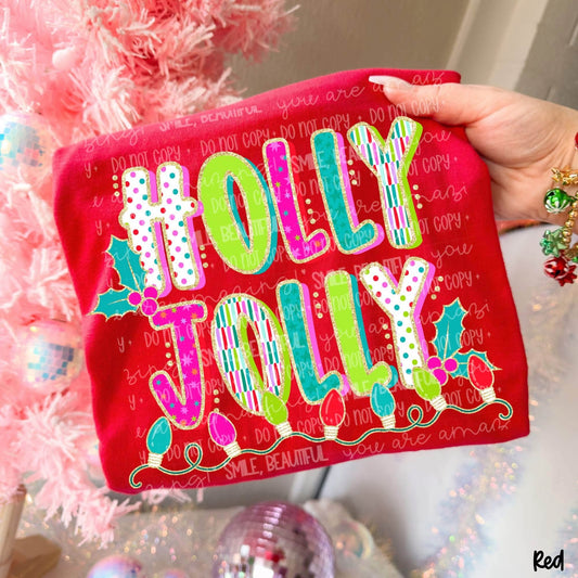 Holly Jolly Christmas DTF Transfer