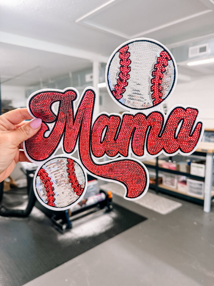 Baseball Mama Sequin Patch