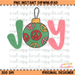 Joy Stained Christmas PNG Digital Download