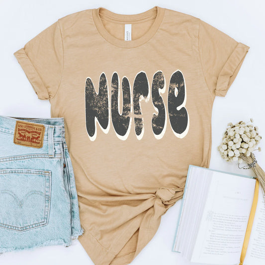 Nurse Retro Distressed DTF Transfer