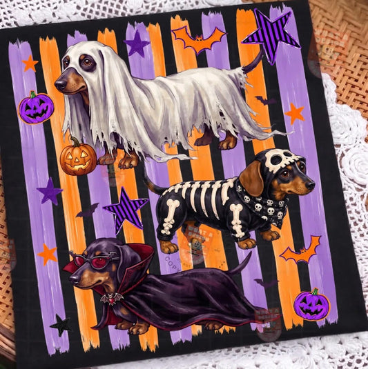 Weenie Dog Halloween DTF Transfer