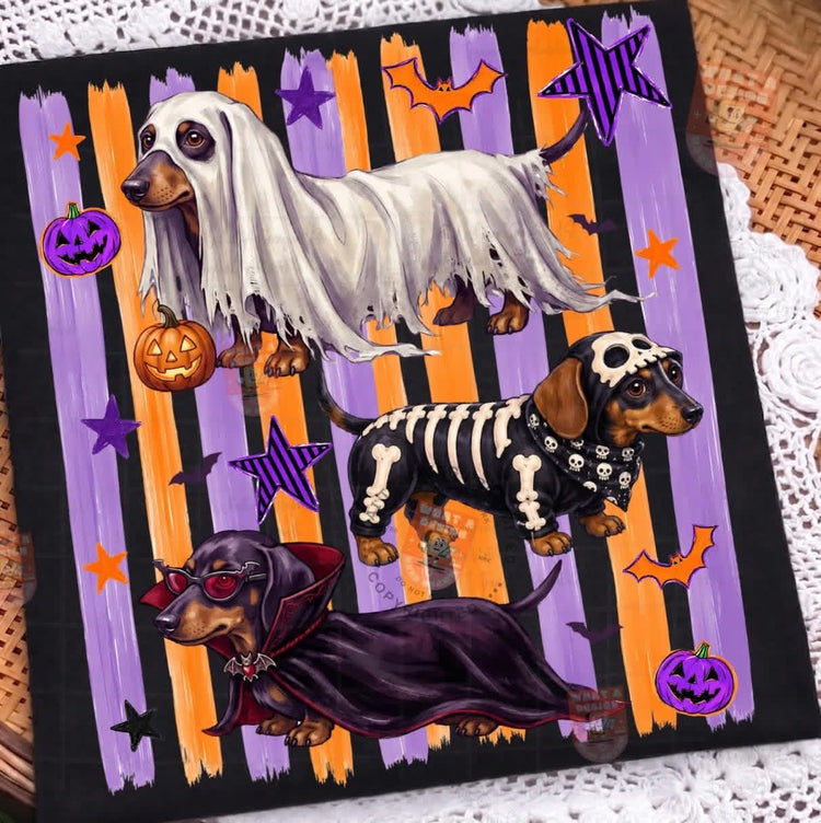 Weenie Dog Halloween DTF Transfer