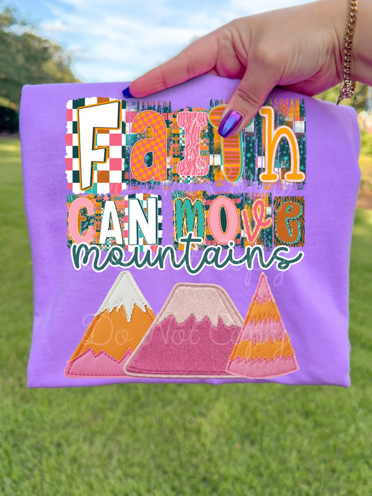 Faith Can Move Mountains Faith DTF Transfer