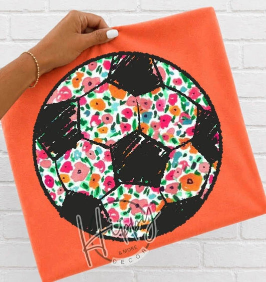 Preppy Fall Floral Soccer DTF Transfer