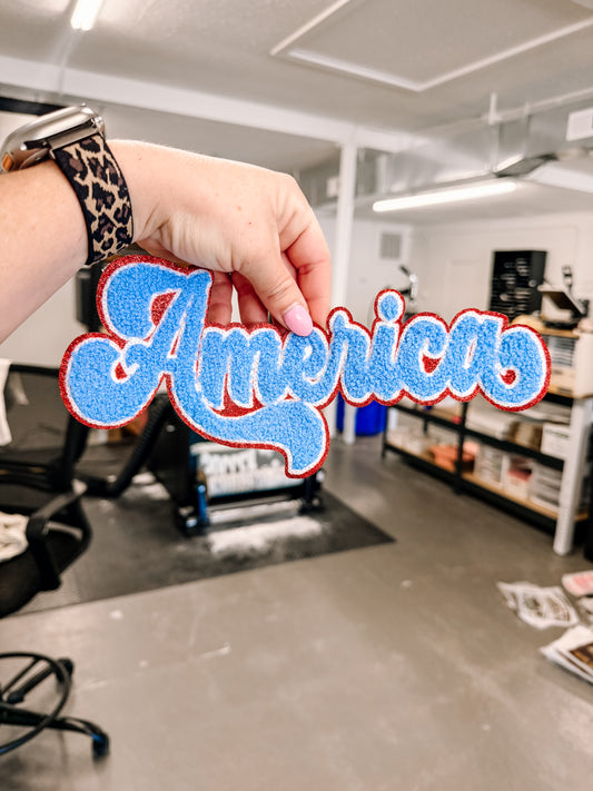 America Varsity Chenille Patch