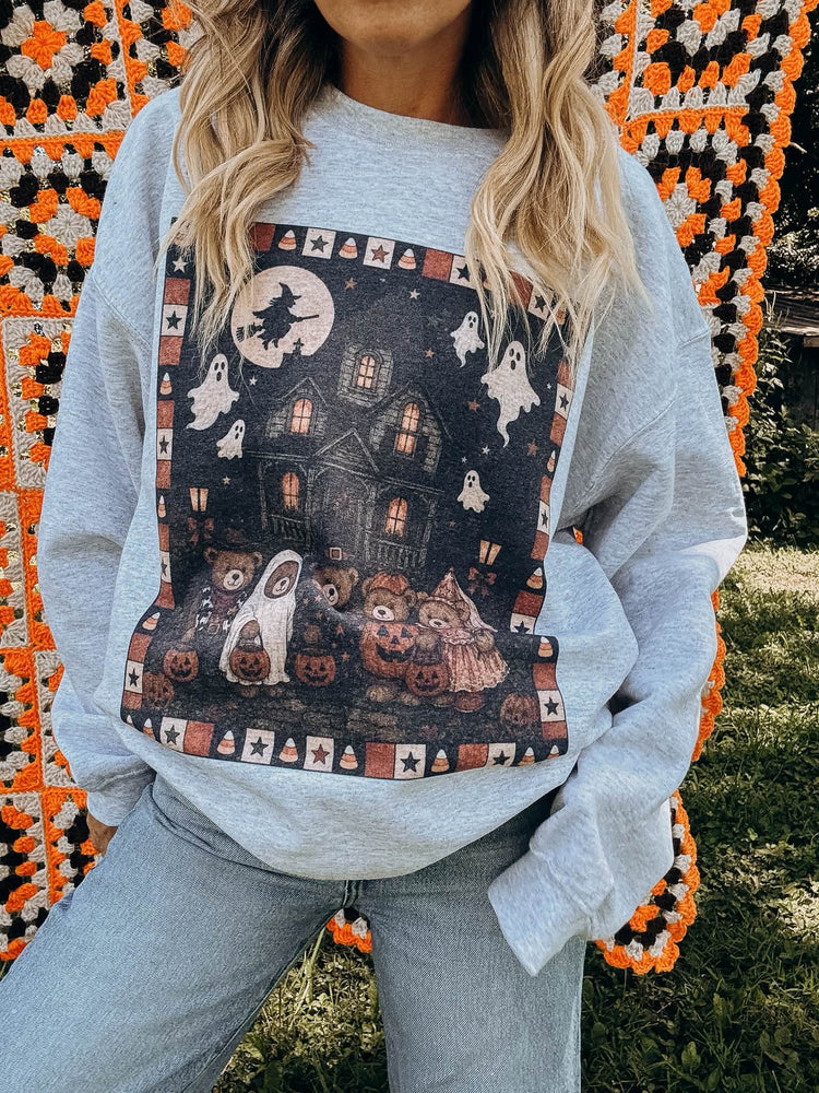 Thrifted Halloween Haunted House DTF Transfer