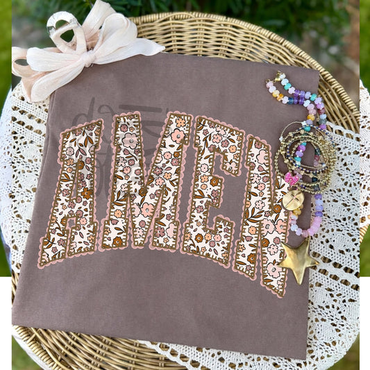 Fall Floral Amen Faith DTF Transfer